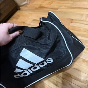 Adidas Black and White Duffel Bag